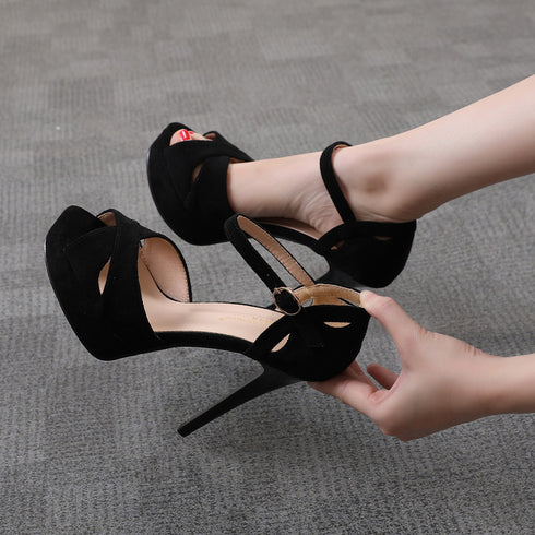Stiletto High Heels Women's Fish Mouth Platform Sandals - ROUTINE FASHION
